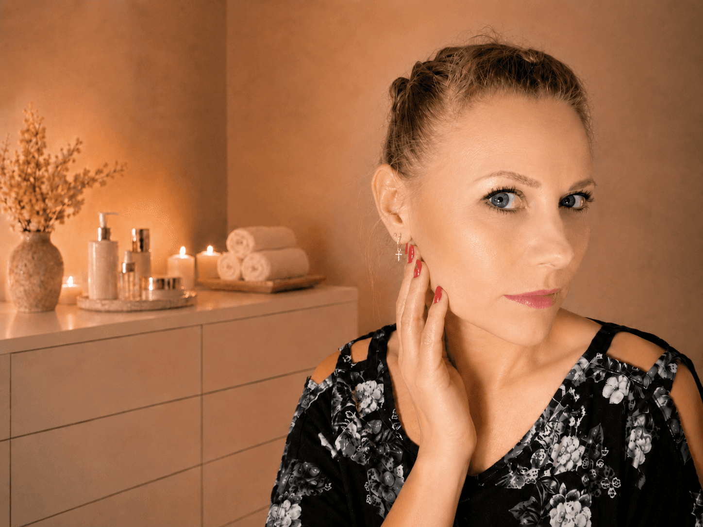 Elegante Spa-Momente mit Kerzenlicht